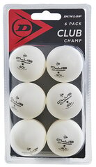 Мячи для настольного тенниса Dunlop CLUB CHAMP 6шт. цена и информация | Dunlop Настольный теннис | hansapost.ee