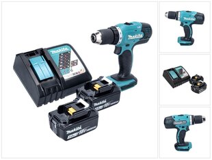 Аккумуляторная дрель Makita DDF 453 RF цена и информация | Дрели и шуруповёрты | hansapost.ee