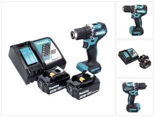 Аккумуляторная дрель Makita DDF 487 RF цена и информация | Дрели и шуруповёрты | hansapost.ee