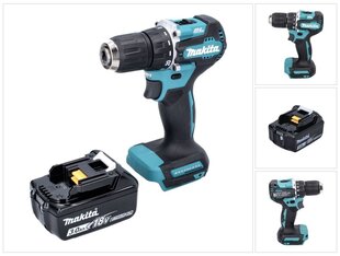 Аккумуляторная дрель Makita DDF 487 F1 цена и информация | Дрели и шуруповёрты | hansapost.ee