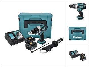 Аккумуляторный шуруповерт Makita DHP 458 RGJ цена и информация | Дрели и шуруповёрты | hansapost.ee