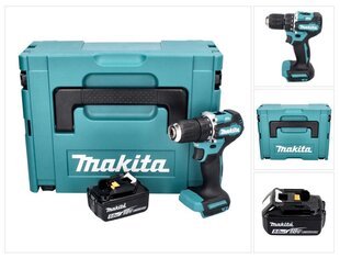 Аккумуляторная дрель Makita DDF 487 T1J цена и информация | Дрели и шуруповёрты | hansapost.ee