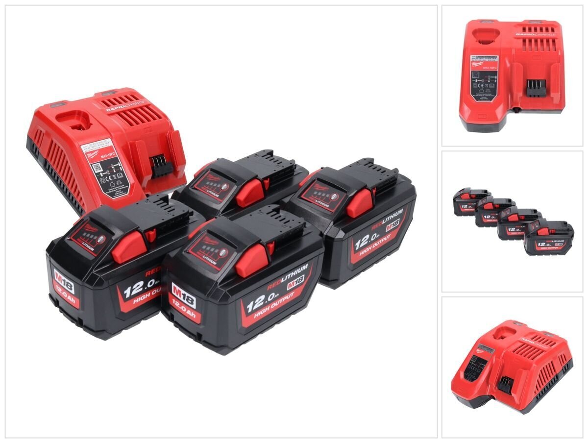 Akukomplekt Milwaukee M18 NRG-1204 hind ja info | Akutrellid, puurid ja kruvikeerajad | hansapost.ee