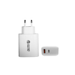Зарядное устройство GaN USB Type-C, USB Type-A: 65 Вт, PPS цена и информация | Зарядные устройства для телефонов | hansapost.ee