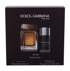 Набор Dolce & Gabbana The One для мужчин: EDT 100 мл + дезодорант, 70 мл цена и информация | Мужские духи | hansapost.ee