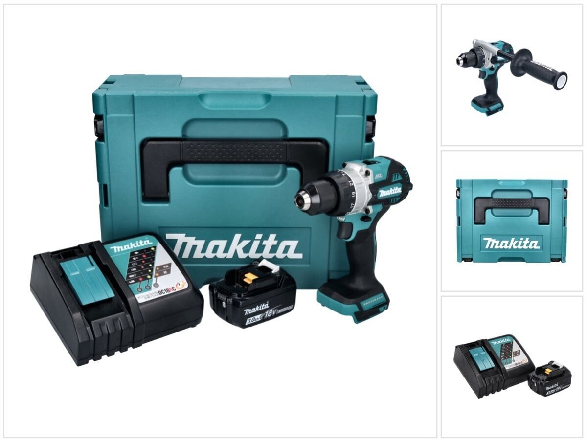 Akulööktrell Makita DHP 486 RF1J цена и информация | Akutrellid, puurid ja kruvikeerajad | hansapost.ee