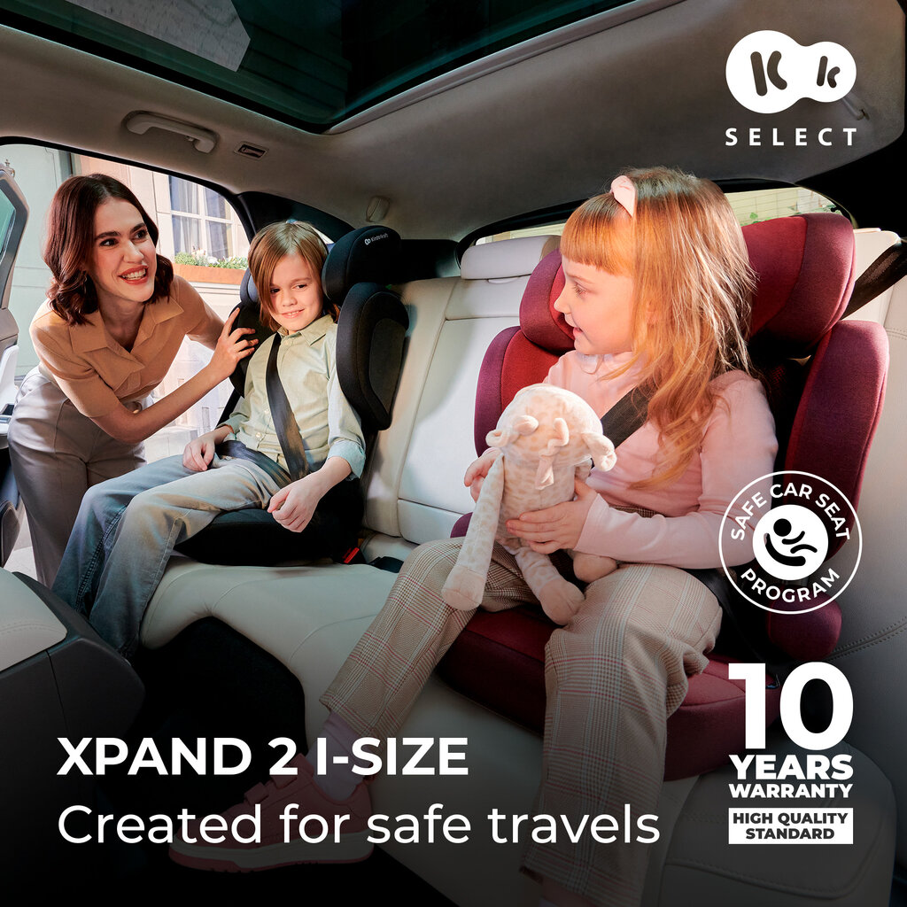 Turvatool Kinderkraft Xpand 2 i-Size, 15-36 kg, cherry pearl hind ja info | Turvatoolid ja turvahällid | hansapost.ee