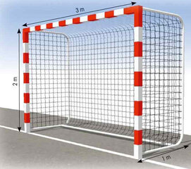 Handball net TREMBLAY FH724 3x2m, 4mm 2pcs цена и информация | Гандбол | hansapost.ee