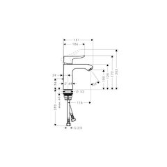 Смеситель для умывальника Hansgrohe Metris 110, 31080000 цена и информация | Смесители | hansapost.ee