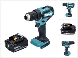 Аккумуляторная дрель Makita DDF 485 T1 цена и информация | Дрели и шуруповёрты | hansapost.ee