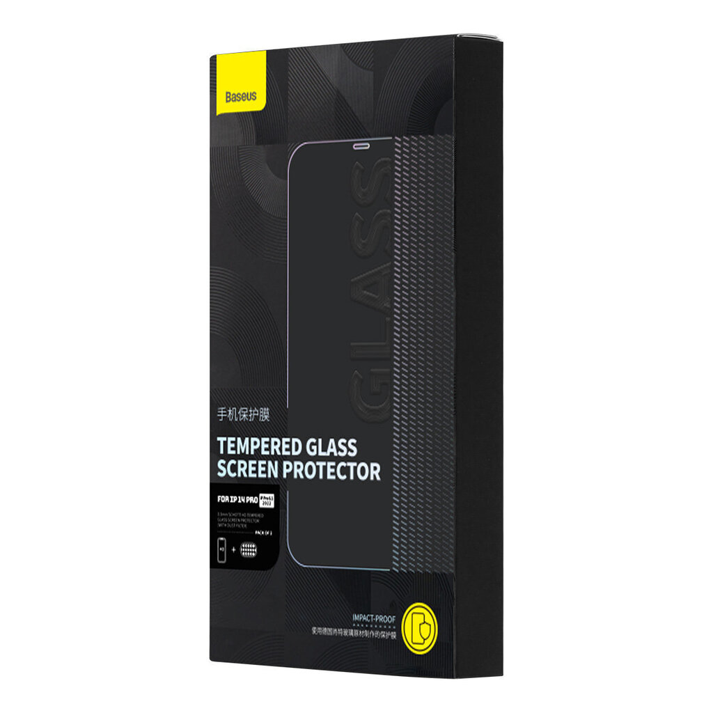 Baseus Set 2x Tempered Glass цена и информация | Ekraani kaitseklaasid ja kaitsekiled | hansapost.ee