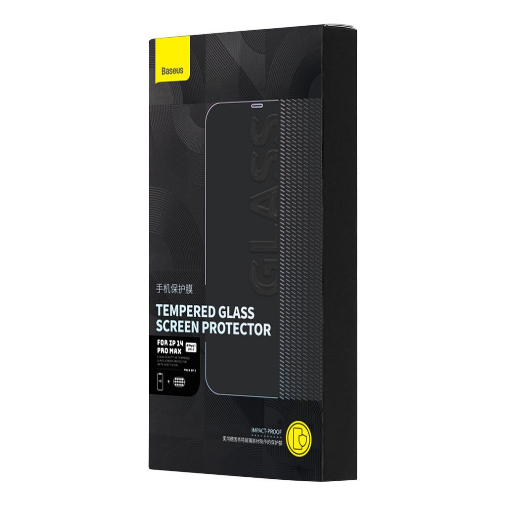 Baseus Set 2x Tempered Glass hind ja info | Ekraani kaitseklaasid ja kaitsekiled | hansapost.ee