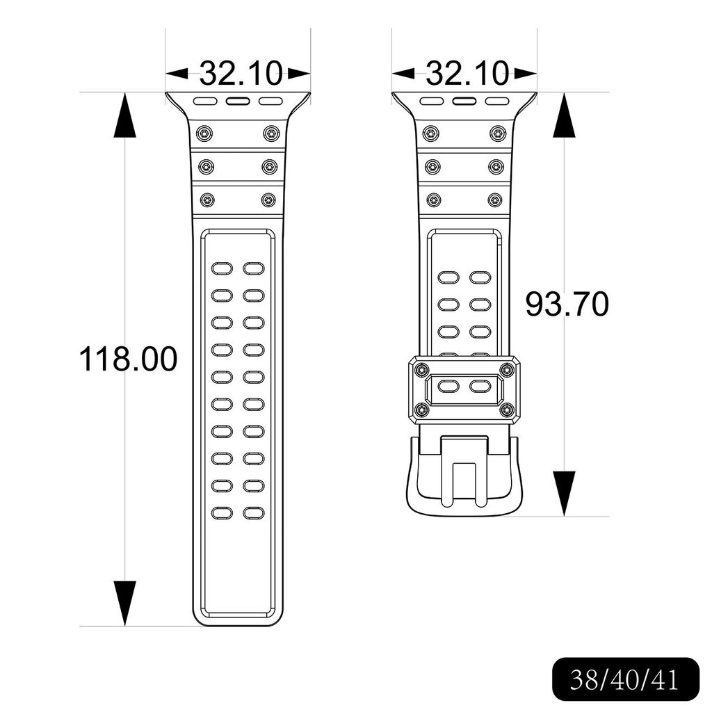 Strap Triple Protection Bracelet hind ja info | Nutikellade aksessuaarid ja tarvikud | hansapost.ee