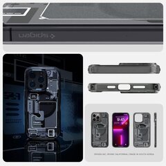 Spigen Ultra Hybrid Mag case with MagSafe for iPhone 15 Pro Max - natural titanium (Zero One pattern) цена и информация | Чехлы для телефонов | hansapost.ee