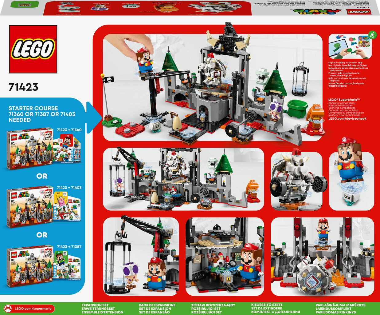 71423 LEGO® Super Mario Drai Bowseri lossilahingu laienduskomplekt цена и информация | Klotsid ja konstruktorid | hansapost.ee