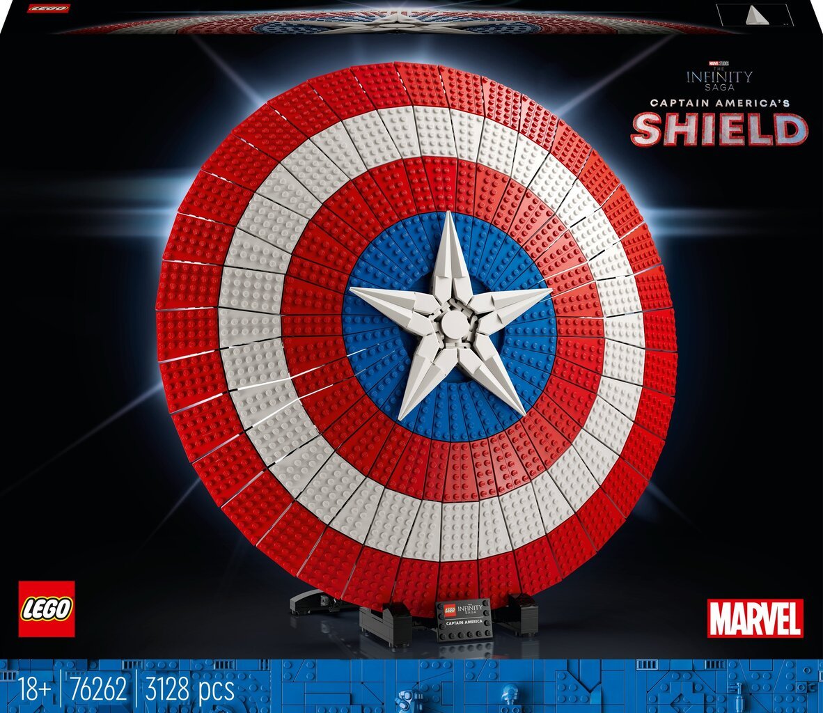 76262 LEGO® Marvel Captain America kilp цена и информация | Klotsid ja konstruktorid | hansapost.ee