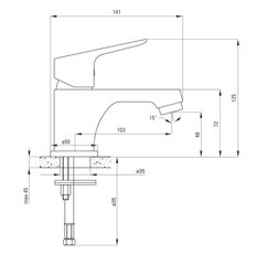 Valamusegisti Deante koos klik-klak Chaber BGCE021M, chrome hind ja info | Vannitoa segistid | hansapost.ee