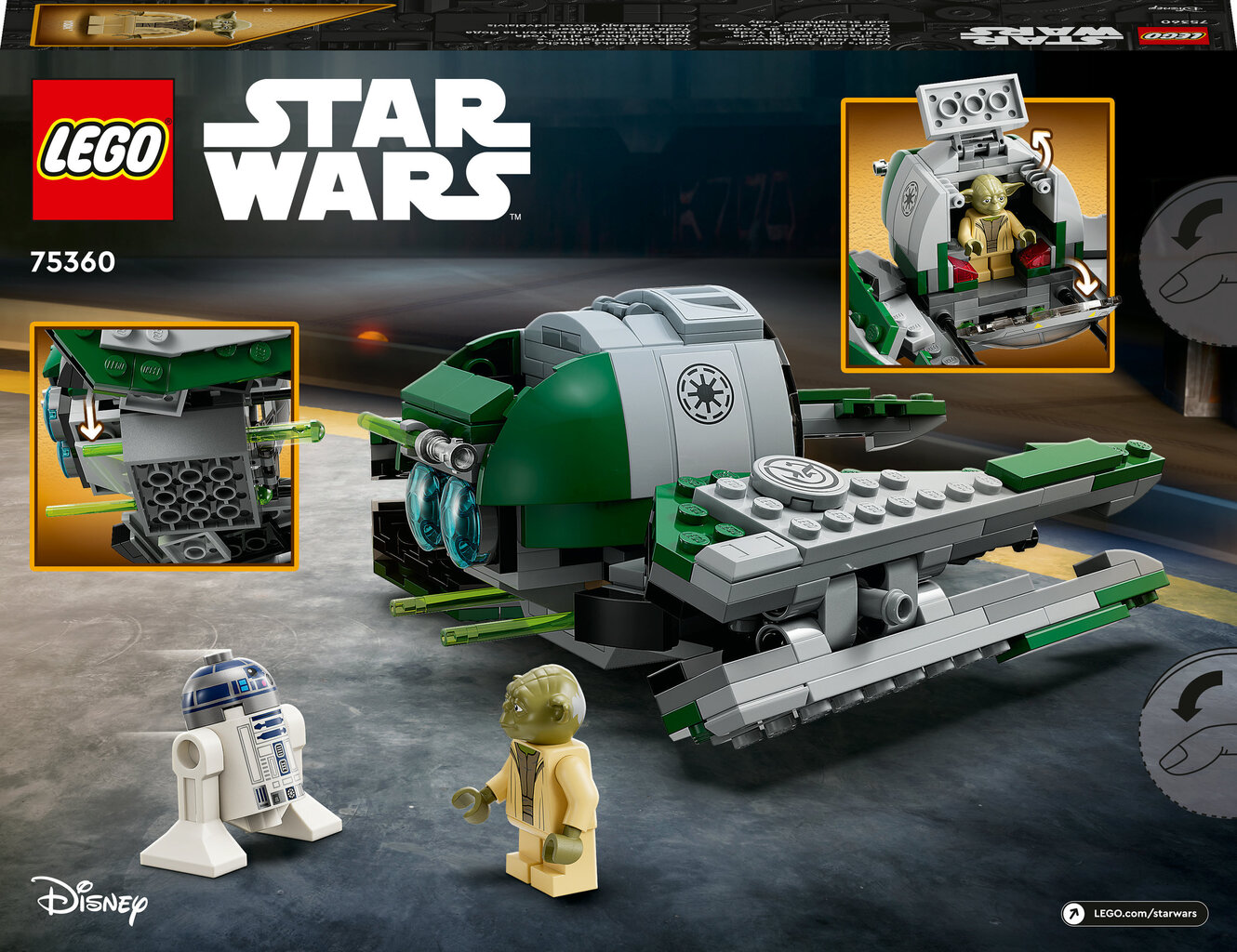 75360 LEGO® Star Wars Yoda Jedi lahingulaev цена и информация | Klotsid ja konstruktorid | hansapost.ee