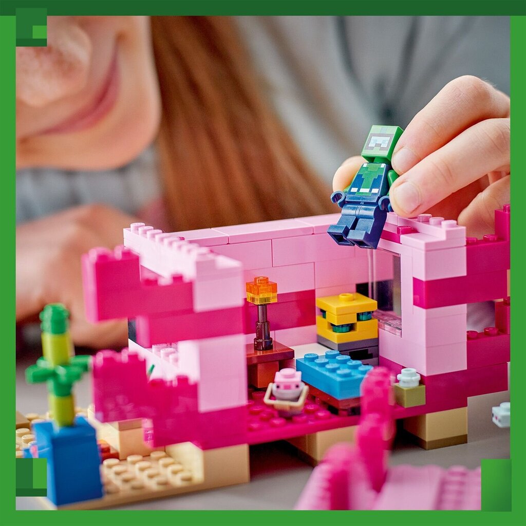 21247 LEGO® Minecrafti Axolotli maja hind ja info | Klotsid ja konstruktorid | hansapost.ee
