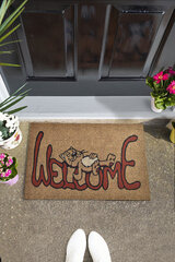 Uksematt Welcome Cat 40x60 cm цена и информация | Придверные коврики | hansapost.ee