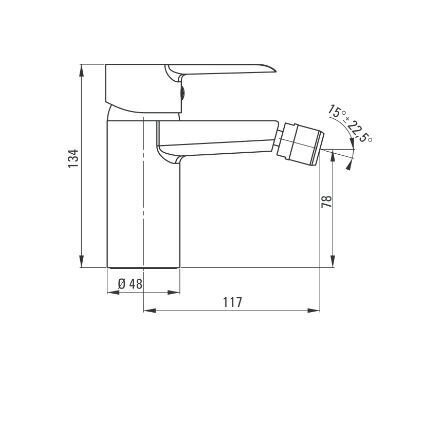 Deante bideesegisti Corio, chrome hind ja info | Vannitoa segistid | hansapost.ee