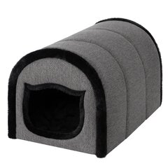 Лежак-домик Doggy, 33x51x30 см, темно-серый цена и информация | Лежаки, домики | hansapost.ee