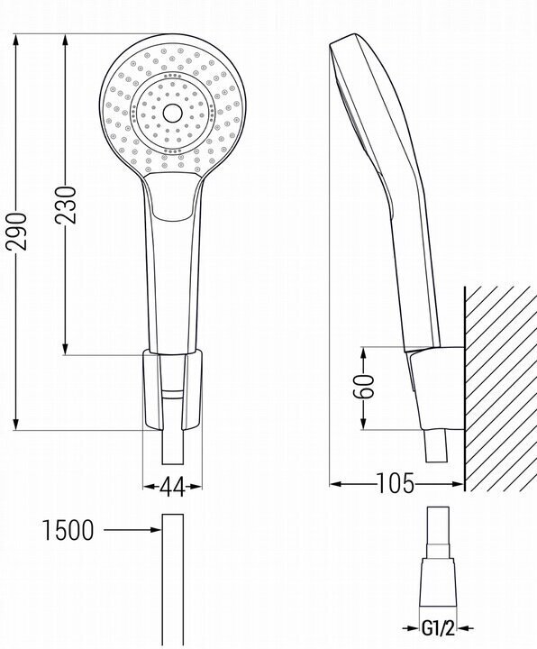 Vanni dušikomplekt segistiga Mexen Sabre R-05, Chrome цена и информация | Vannitoa segistid | hansapost.ee