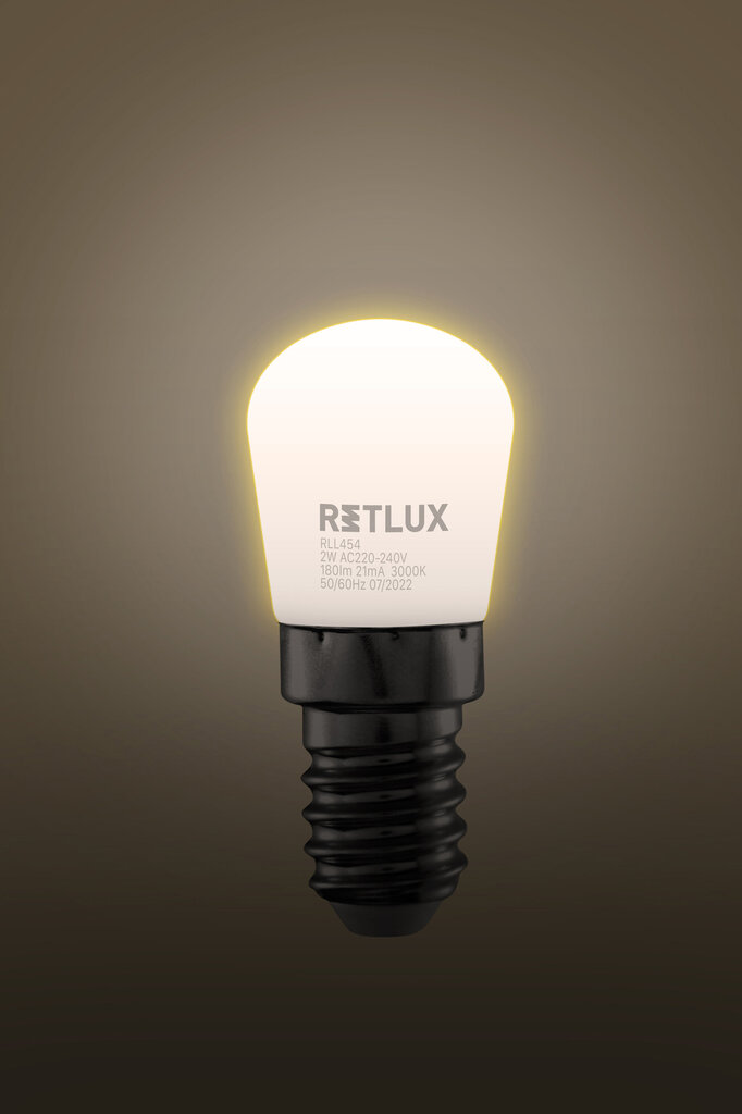 Külmkapi LED pirn Retlux RLL 454, E14, 2W, 180lm, T26, 1 tk. цена и информация | Lambipirnid ja LED-pirnid | hansapost.ee