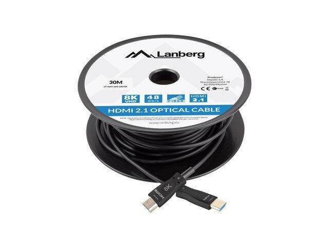 LANBERG CABLE HDMI M/M V2.1 30M 8K OPTICAL AOC цена и информация | Juhtmed ja kaablid | hansapost.ee