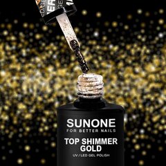 Geellakk pealisgeel Sunone Top Shimmer Gold, 5 g price and information | Küünelakid ja küünelakieemaldajad | hansapost.ee