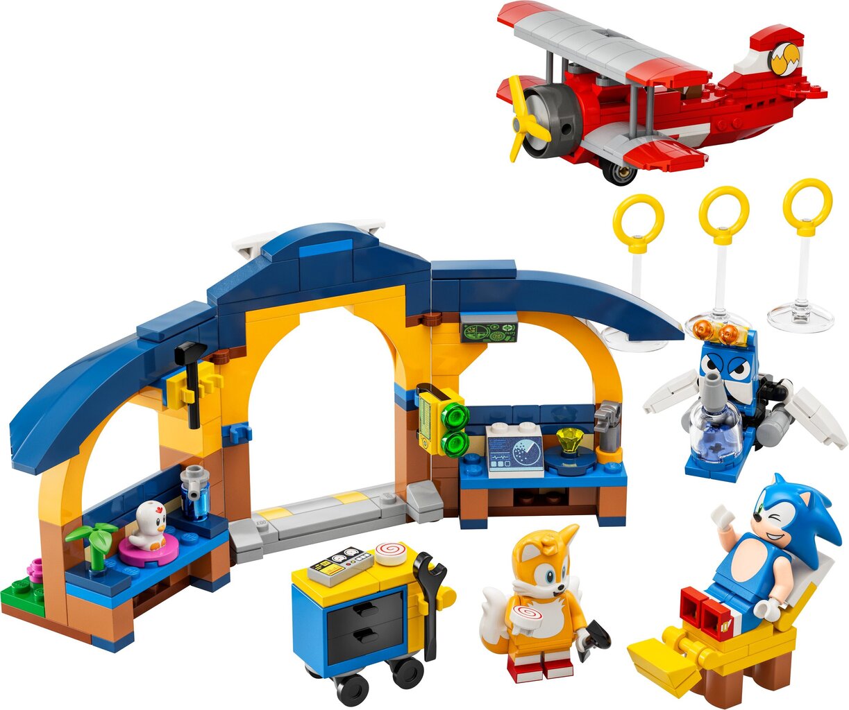 76991 LEGO® Sonic the Hedgehog™ Tails’ Workshop and Tornado Plane lennukikomplekt цена и информация | Klotsid ja konstruktorid | hansapost.ee