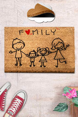 Uksematt Coco Nuclear Family 40x60 cm hind ja info | Uksematid | hansapost.ee