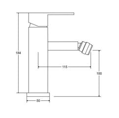 Bideekraan Besco Modern / Varium, Black mat цена и информация | Смесители | hansapost.ee