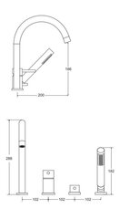 4-osaline vannisegisti Besco Illusion, Chrome price and information | Vannitoa segistid | hansapost.ee