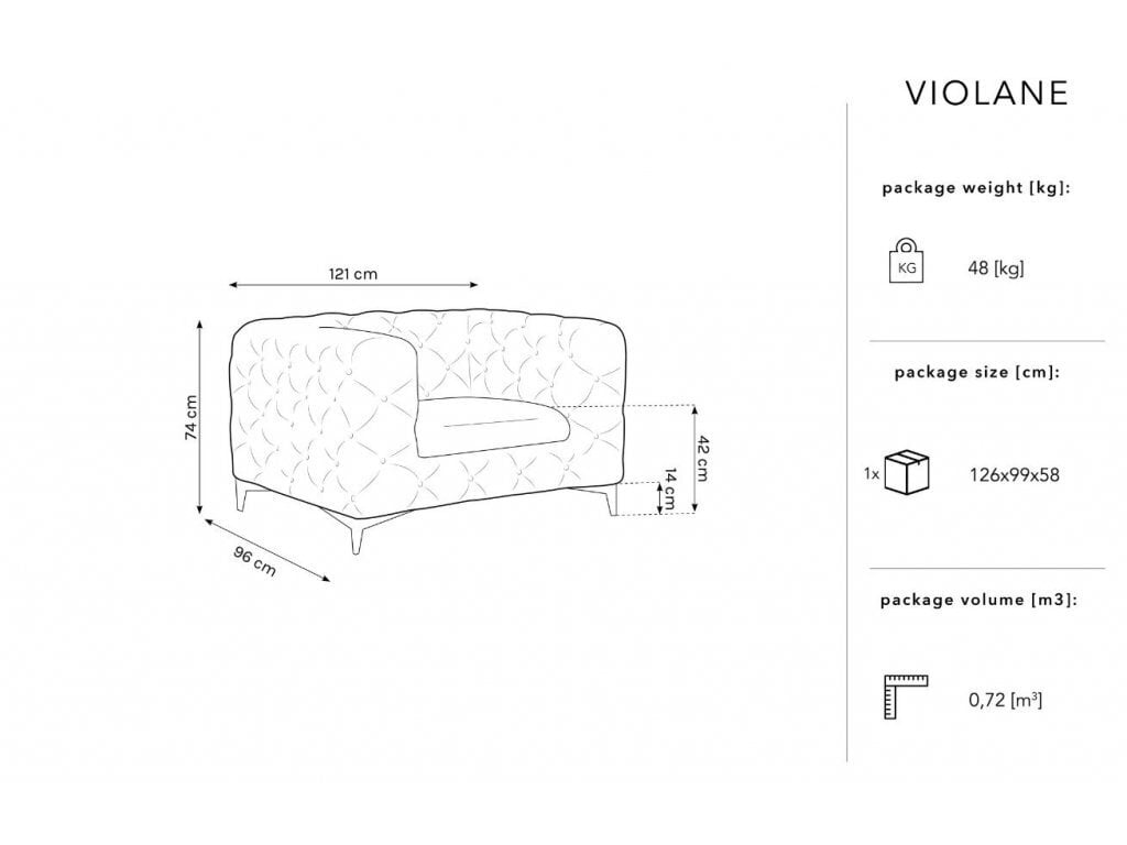 Tugitool Micadoni Home Violane, roheline цена и информация | Tugitoolid | hansapost.ee