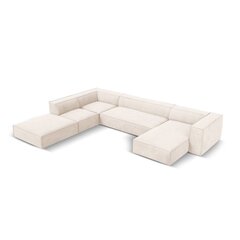 Kuuekohaline vasakpoolne diivan Agawa, 365x270x68 cm, beež price and information | Corner sofas and corner sofa beds | hansapost.ee