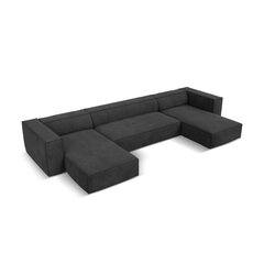 Шестиместный угловой диван Agawa, 375x173x68 см, темно-серый цена и информация | Угловые диваны | hansapost.ee