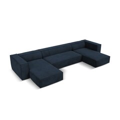Шестиместный угловой диван Agawa, 375x173x68 см, темно-синий цена и информация | Угловые диваны | hansapost.ee