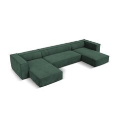 Шестиместный угловой диван Agawa, 375x173x68 см, зеленый цена и информация | Угловые диваны | hansapost.ee