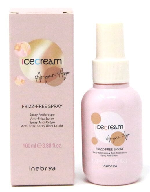 Juukselakk Inebrya Ice Cream Argan-Age Frizz-Free Spray, 100ml hind ja info | Juuksemaskid, õlid ja seerumid | hansapost.ee