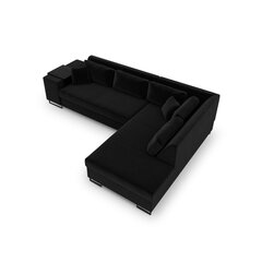 Правосторонний угловой диван Velvet Dolomite XL, 277x220x74 см, черный цена и информация | Угловые диваны | hansapost.ee