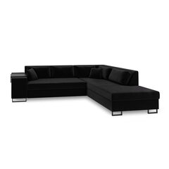 Правосторонний угловой диван Velvet Dolomite XL, 277x220x74 см, черный цена и информация | Угловые диваны | hansapost.ee
