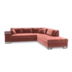 Правосторонний угловой диван Velvet Dolomite XL, 277x220x74 см, розовый цена и информация | Угловые диваны | hansapost.ee