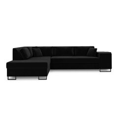 Левосторонний угловой диван Velvet Dolomite XL, 277x220x74 см, черный цена и информация | Угловые диваны | hansapost.ee