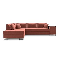 Левосторонний угловой диван Velvet Dolomite XL, 277x220x74 см, розовый цена и информация | Угловые диваны | hansapost.ee