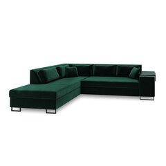 Левосторонний угловой диван Velvet Dolomite XL, 277x220x74 см, зеленый цена и информация | Угловые диваны | hansapost.ee