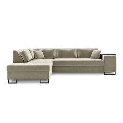 Левосторонний угловой диван Velvet Dolomite XL, 277x220x74 см, бежевый цена и информация | Угловые диваны | hansapost.ee