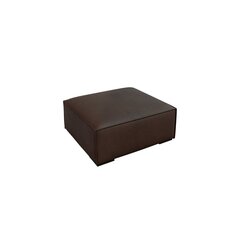 Кожаный пуф Agawa, 100x100x39 см, темно-коричневый цена и информация | Кресла-мешки и пуфы | hansapost.ee