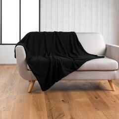 throw 125 x 150 cm plain curly wooly black hind ja info | Pleedid, voodikatted ja päevatekid | hansapost.ee