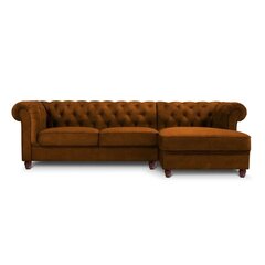 Правосторонний угловой диван Lapis, 278x150x80 см, коричневый цена и информация | Угловые диваны | hansapost.ee